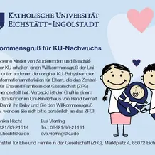 Informationskarte Willkommensgruß