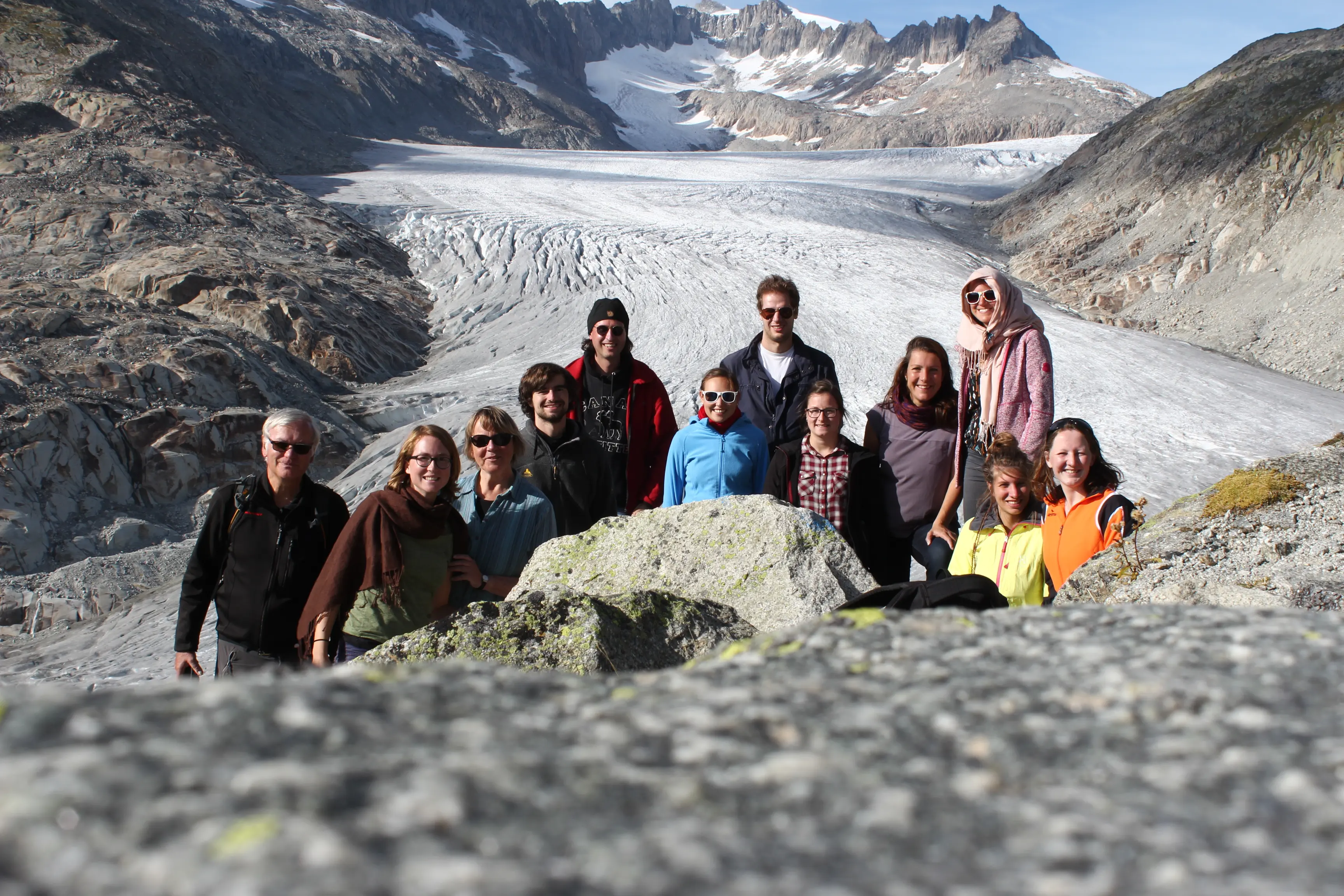 Gruppenbild am Rhonegletscher