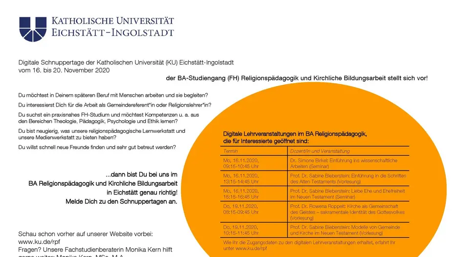 Schnuppertage 2020