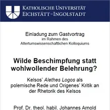 Gastvortrag Prof. Dr. theol. habil. Johannes Arnold