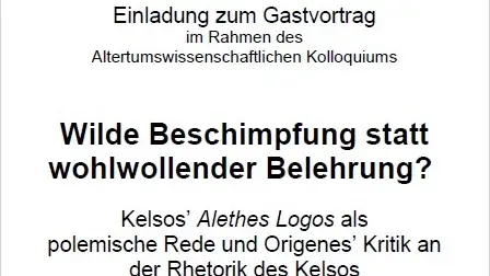 Gastvortrag Prof. Dr. theol. habil. Johannes Arnold