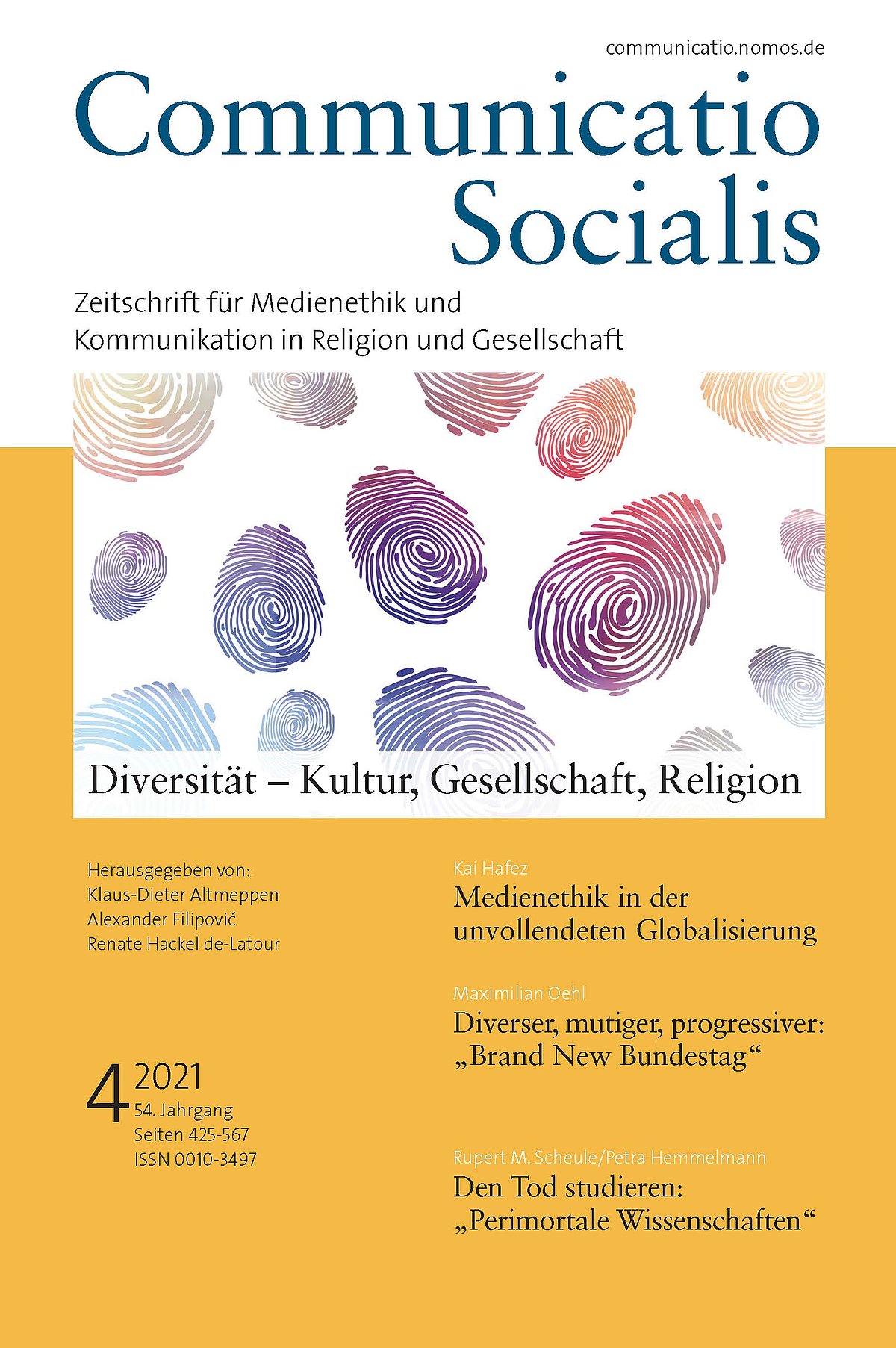 Neue Ausgabe 4/2021 von Communicatio Socialis zum Thema „Diversität