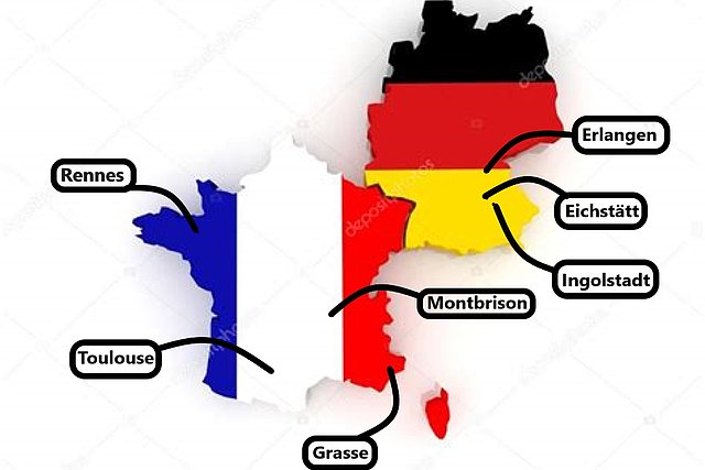 Karte Deutschland und Frankreich