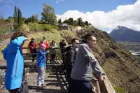 Die Exkursionsgruppe an einem Aussichtspunkt über dem Barranco de las Angustias
