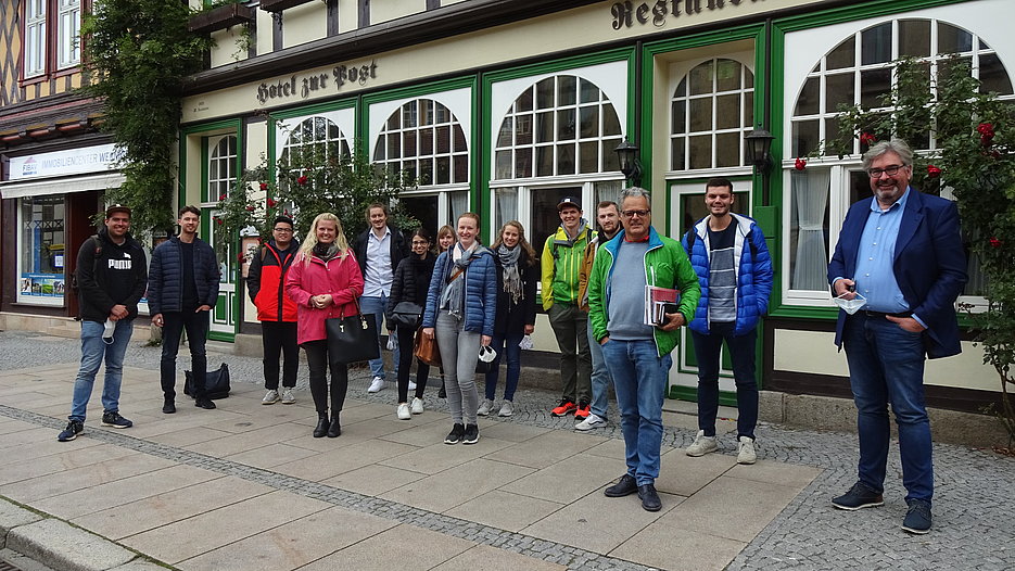 Exkursionsgruppe mit Prof. Linne in Wernigerode