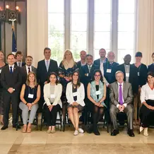 Für die KU beim Workshop des „Catholic Consortium for International Higher Education Collaboration“ vertreten waren Vizepräsident Prof. Dr. Klaus Stüwe (7.v.l.) und Dr. Anna Marco Nickol (Leiterin des International Office). (Foto: upd)