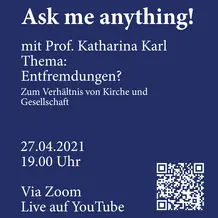 Einladung zur Veranstaltungsreihe Ask me anything mit Prof. Karl