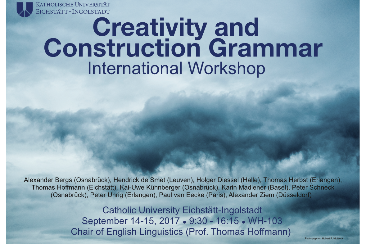 Plakat Creativity and Construction Grammar 2017