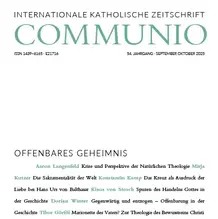Cover der Zeitschrift "Communio"