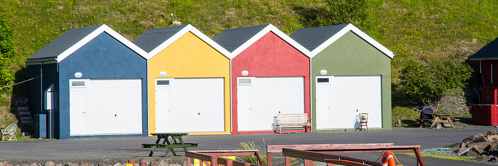 Bunte Häuser auf Island
