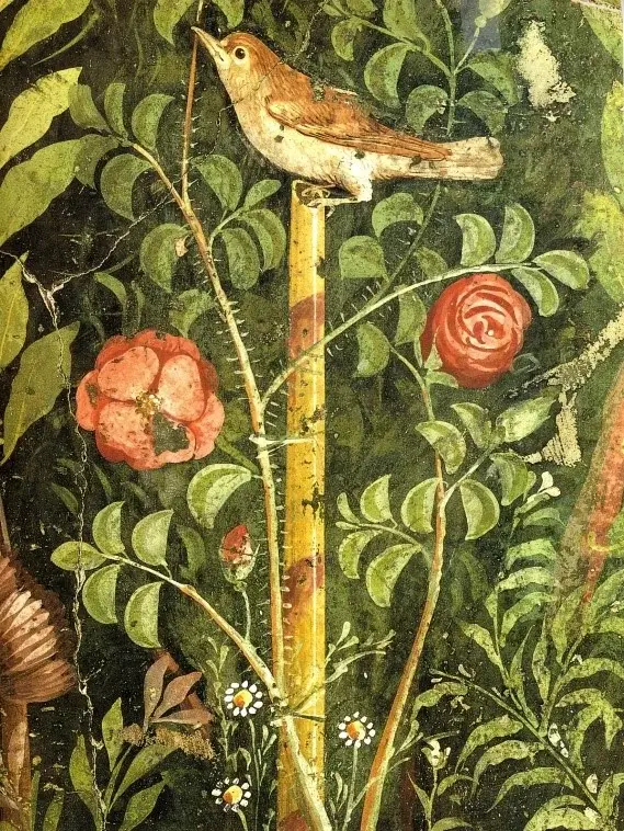 Gartenszene im Haus des Goldenen Armbands in Pompeji