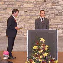 Emad Hejazeen bei der damaligen Preisverleihung an der KU