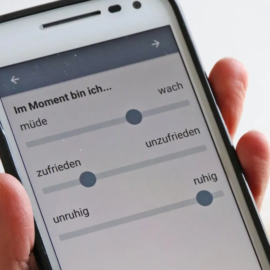 Über einen Monat hinweg wurden die Teilnehmenden per Smartphone-App im Alltag zu ihrem Befinden und Situationen befragt, die mit Erfolg und Misserfolg verbunden wurden. (Foto: Schulte Strathaus/upd)