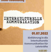 Veranstaltung Einführung in die interkulturelle Kommunikation für Lehrkräfte