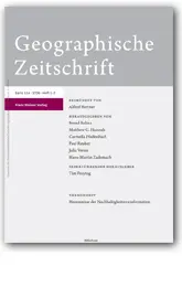 Themenheft der Geographischen Zeitschrift