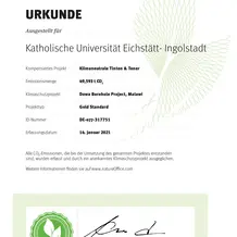 Urkunde Kompensation