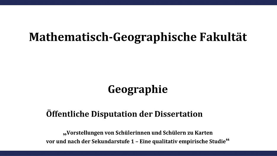 Öffentliche Disputation der Dissertation Fabian van der Linden
