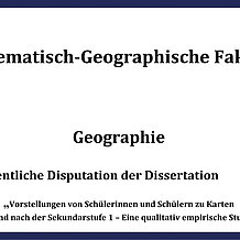 Öffentliche Disputation der Dissertation Fabian van der Linden