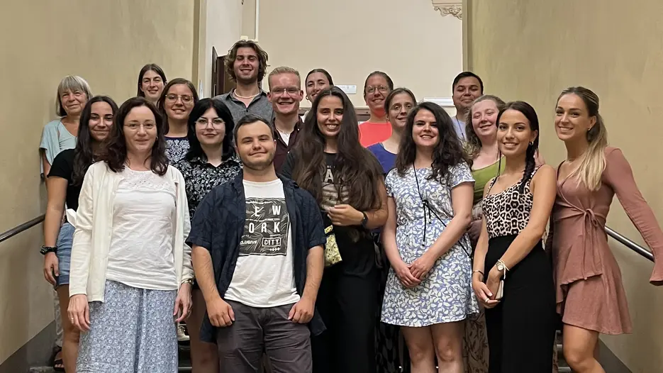 Die Exkursionsgruppe in der Universität Bologna.