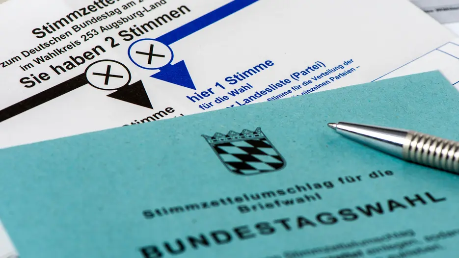 Stimmzettel Bundestagswahl 2025