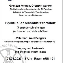 Gastvortrag von Axel Seegers: "Spiritueller Machtmissbrauch: Grenüberschreitungen (er)kennen und sich schützen"