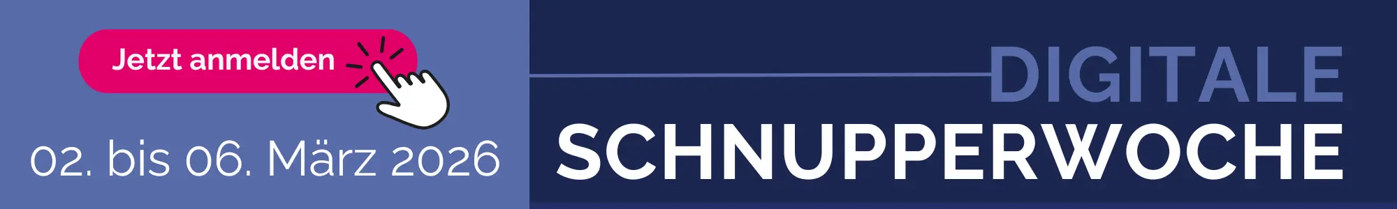 Digitale Schnupperwoche 2026