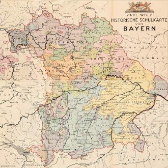 Historische Schulkarte Bayerns