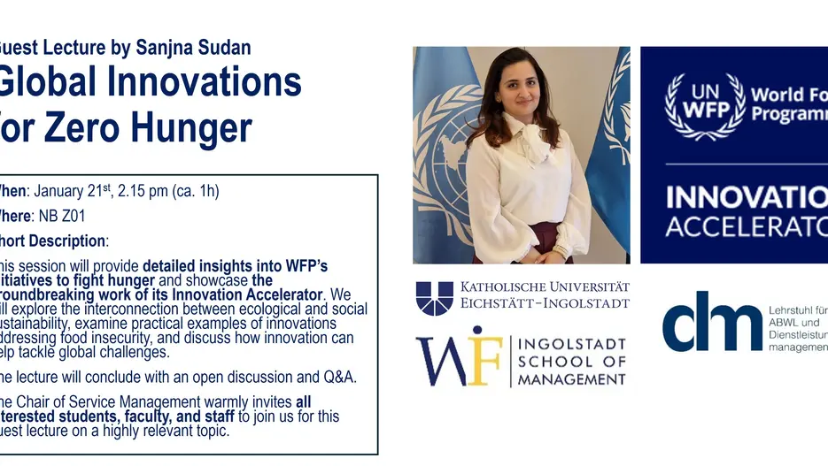 Guest Lecture World Food Programm Sanjna Sudan