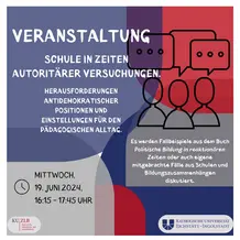 Poster Schule in autoritären Zeiten