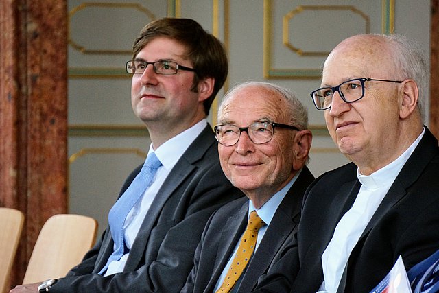 Prof. Wohlmuth beim Festakt zu seinem 80. Geburtstag im Spiegelsaal der KU Eichstätt-Ingolstadt