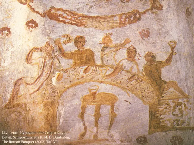 Detail aus der Symposiumszene im Hypogaeum der Crispia Salvia in Lilybaeum