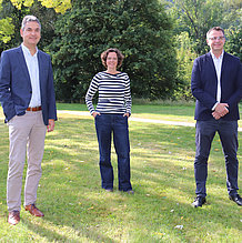 Prof. Dr. Klaus Stüwe, Dr. Christina Rüther, Dr. Mariusz Kozerski (von links)