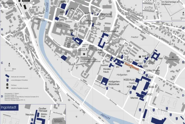 Lageplan der Gebäude