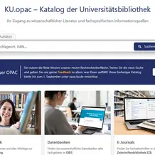 Screenshot des neuen OPACs
