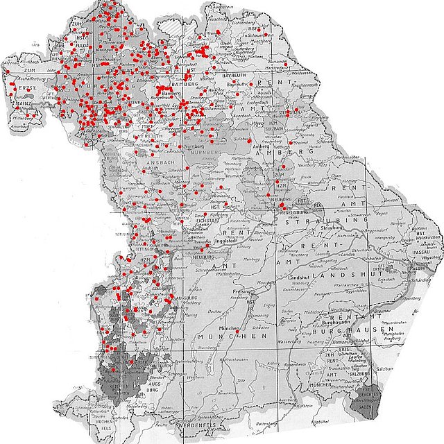 Jüdische Siedlungen in Bayern