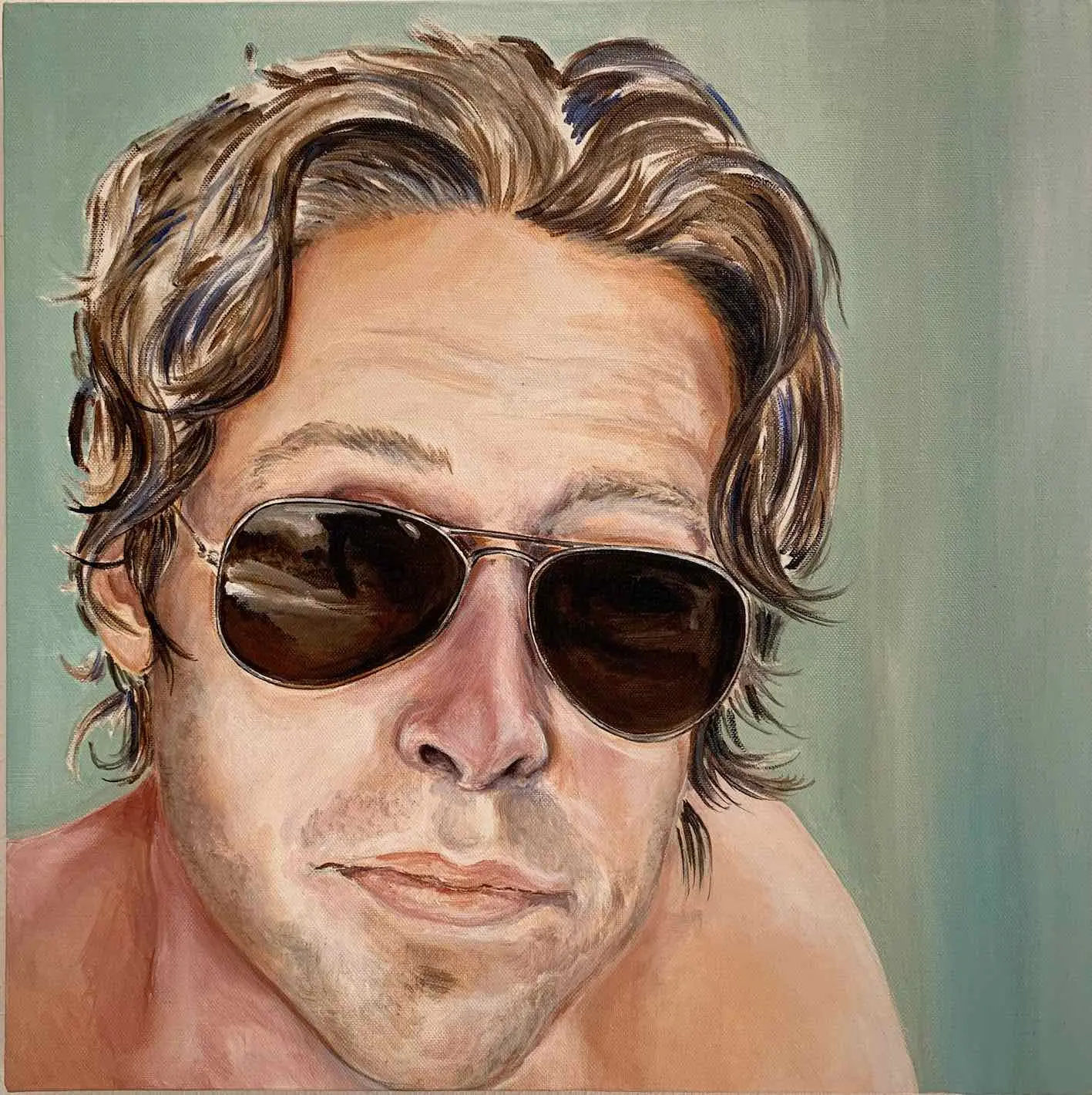 Schweiger Christine, Wolfgang, 2018, Acryl auf Leinwand, 50 x 50 cm