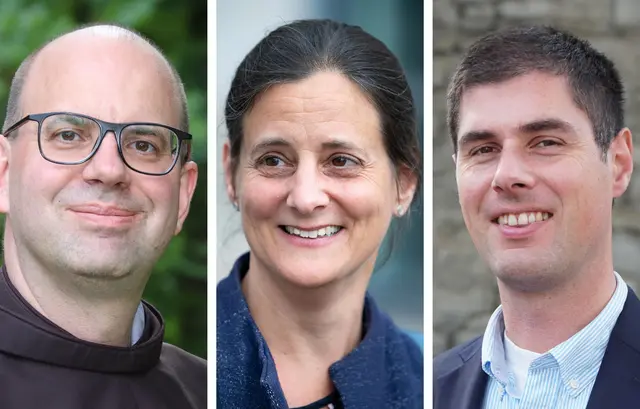 Prof. Dr. Rafael M. Rieger OFM, Prof. Dr. Katharina Karl und Prof. Dr. Benjamin Dahlke (von links)