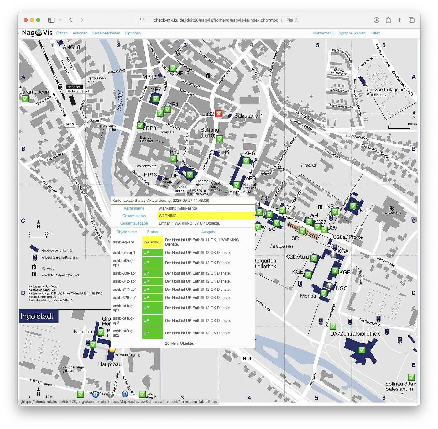 Live-Überwachung des KU-WLAN-Netzes per NagVis
