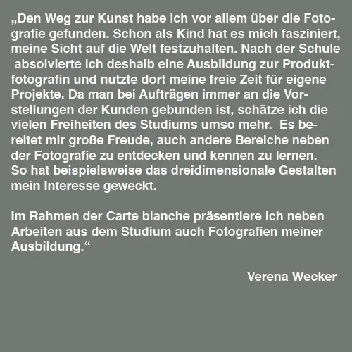 Carte blanche #52 Verena Wecker Text